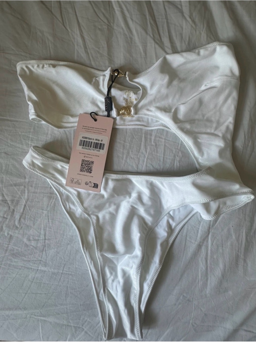 Oh Polly White Cutout One-Piece
